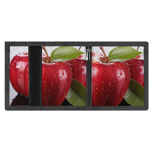 FZMVSQH Red Apple Fruit Herren-Geldbörse, dreifach faltbar, minimalistisch, RFID-blockierend, 8 Kreditkartenfächer, 1 Geldscheinfach, Münzfach und Ausweisfenster, schmal, dreifach gefaltete Geldbörsen FZMVSQH Red Apple Fruit Herren-Geldbörse, dreifach faltbar, minimalistisch, RFID-blockierend, 8 Kreditkartenfächer, 1 Geldscheinfach, Münzfach und Ausweisfenster, schmal, dreifach gefaltete Geldbörsen von FZMVSQH