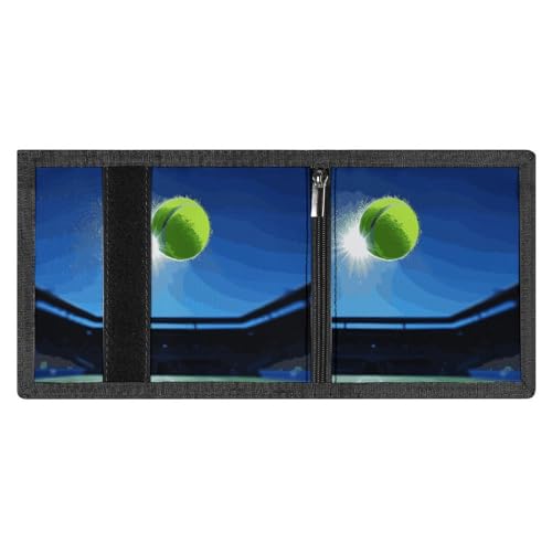 Tennisball-in-the-Air-Herren-Geldbörse, minimalistisch, RFID-blockierend, 8 Kreditkartenfächer, 1 Geldscheinfach, Münzfach und Ausweisfenster, schmal, dreifach gefaltete Geldbörsen mit Klettverschluss Tennisball-in-the-Air-Herren-Geldbörse, minimalistisch, RFID-blockierend, 8 Kreditkartenfächer, 1 Geldscheinfach, Münzfach und Ausweisfenster, schmal, dreifach gefaltete Geldbörsen mit Klettverschluss von FZMVSQH
