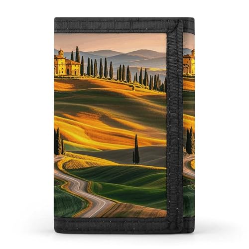 FZQVSGW Arches National Park-Standard, dreifach gefaltete Geldbörse, Münzgeldbörse mit 8 Kartenfächern, Kreditkartenhalter, geteilte Geldscheinfach, Italien-toskanisch, Einheitsgröße, Modern von FZQVSGW