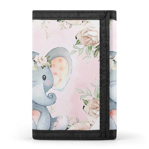FZQVSGW Cute Elephant_80395810 Trifold Wallet Coin Purse With 8 Card Slots Credit Card Holder Divided Billfold Wallet, Cute Elephant_80395810, Einheitsgröße, Modern von FZQVSGW