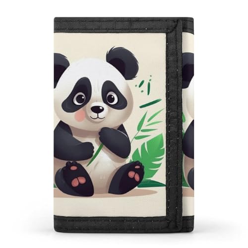 FZQVSGW Cypress Trees Outdoors Trifold Wallet Coin Purse With 8 Card Slots Credit Card Holder Divided Billfold Wallet, Panda Star, Einheitsgröße, Modern von FZQVSGW