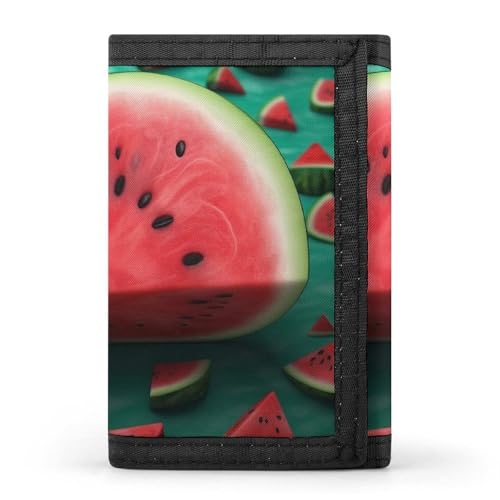 FZQVSGW Dove Sun Art dreifach gefaltete Geldbörse mit 8 Kartenfächern, Kreditkartenhalter, geteilte Geldtasche, Dream Wassermelone, Einheitsgröße, Modern von FZQVSGW