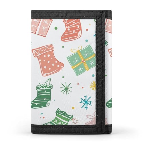 FZQVSGW Dreifach gefaltete Geldbörse mit Heißluftballon-Muster, Münzgeldbörse mit 8 Kartenfächern, Kreditkartenhalter, geteilte Geldscheinfach, Geschenke und Socken, Einheitsgröße, Modern von FZQVSGW