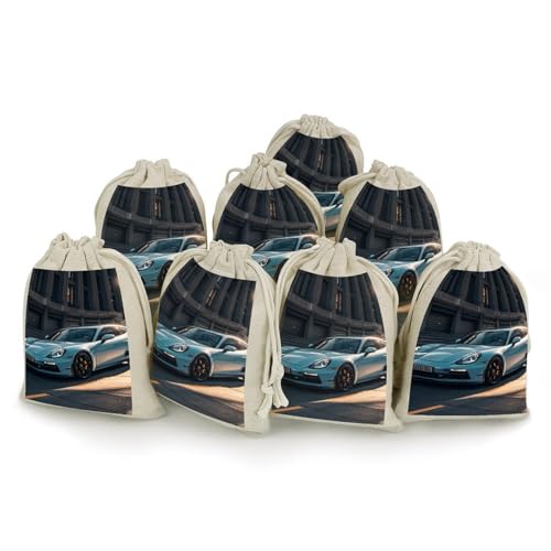 FZQVSGW Geschenktüten mit Kordelzug, wiederverwendbar, für Party-Dekorationen, 8 Stück von FZQVSGW