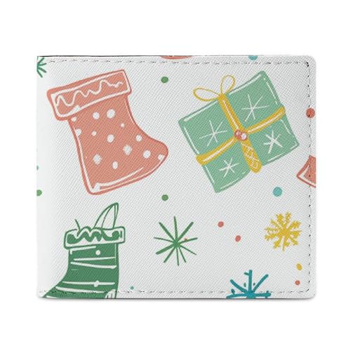 FZQVSGW Heißluftballon-Muster Geldbörse, Leder Bifold Wallet Slim und Stylish PU Kartenhalter Kleine Münzbörse, Geschenke und Socken, Einheitsgröße von FZQVSGW