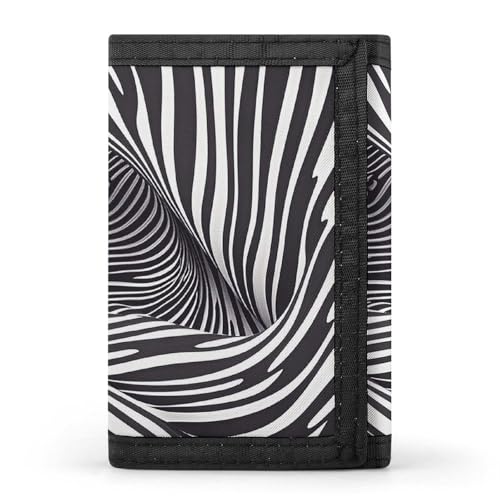 FZQVSGW Igel dreifach gefaltete Geldbörse mit 8 Kartenfächern, Kreditkartenhalter, geteilte Geldtasche, Zebramuster, Einheitsgröße, Modern von FZQVSGW