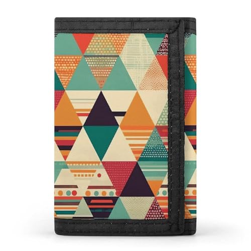 FZQVSGW Maldives Holidays Trifold Wallet Coin Purse With 8 Card Slots Credit Card Holder Divided Billfold Wallet, Leuchtende Farben und Streifen, Einheitsgröße, Modern von FZQVSGW