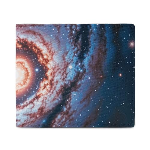 FZQVSGW Planet Stars and Galaxy Wallet Leder Bifold Wallet Slim und Stylish PU Kartenhalter Kleine Münzbörse, Planet Stars and Galaxy, Einheitsgröße von FZQVSGW
