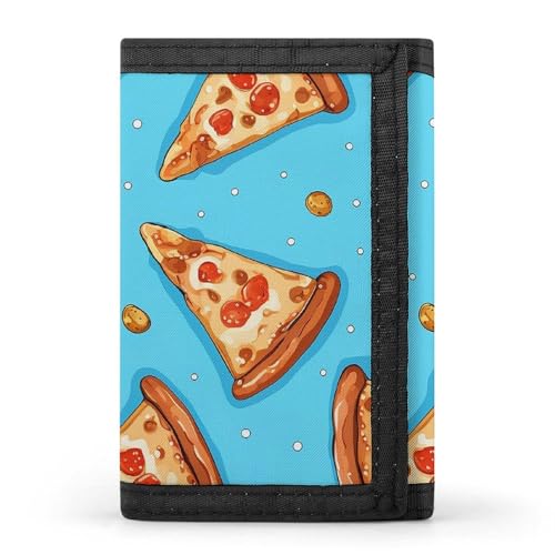 FZQVSGW Rocks And Pebbles Trifold Wallet Coin Purse With 8 Card Slots Credit Card Holder Divided Billfold Wallet, Pizzaschieber Hellblau, Einheitsgröße, Modern von FZQVSGW