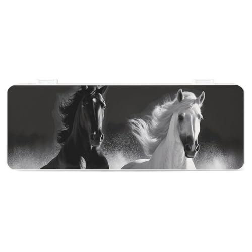 FZQVSGW Schreibwarenbox mit abnehmbarem Design, kreative, minimalistische Aufbewahrungsbox, weiße Seerose, ABS, langlebiges Federmäppchen, 180° flach und sicherer Schnappverschluss für Bürobedarf, von FZQVSGW