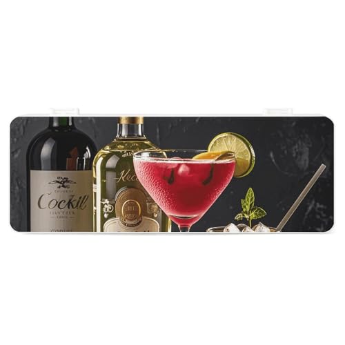 FZQVSGW Schreibwarenbox mit abnehmbarem Design, kreative minimalistische Aufbewahrungsbox, rote Pandas, ABS, langlebig, 180° flach aufliegend & sicherer Schnappverschluss für Bürobedarf, von FZQVSGW