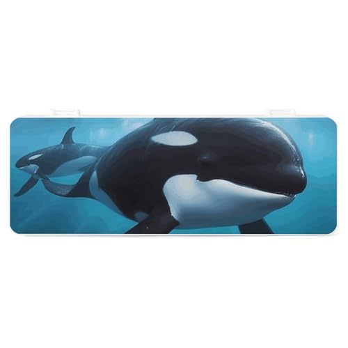 FZQVSGW Schreibwarenbox mit abnehmbarem Design, kreative minimalistische Aufbewahrungsbox, vier kleine Schweinchen, ABS, langlebiges Federmäppchen, 180 ° flach liegend, sicherer Schnappverschluss für von FZQVSGW