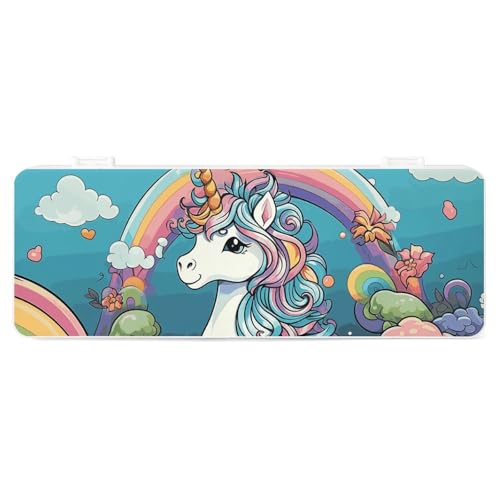 FZQVSGW Schreibwarenbox mit abnehmbarem Design, kreative minimalistische Aufbewahrungsbox, zwei Pferde im Himmel, ABS, langlebiges Federmäppchen, 180° flach aufliegend und sicherer Schnappverschluss FZQVSGW Schreibwarenbox mit abnehmbarem Design, kreative minimalistische Aufbewahrungsbox, zwei Pferde im Himmel, ABS, langlebiges Federmäppchen, 180° flach aufliegend und sicherer Schnappverschluss von FZQVSGW