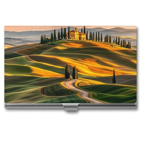 FZQVSGW Visitenkartenhalter, professionelles Visitenkartenetui, Metall, Namenskartenhalter, Kunst, Visitenkarte, Italien, toskanischer Organizer, schlanke Tasche, Kartenhalter für Männer und Frauen, von FZQVSGW