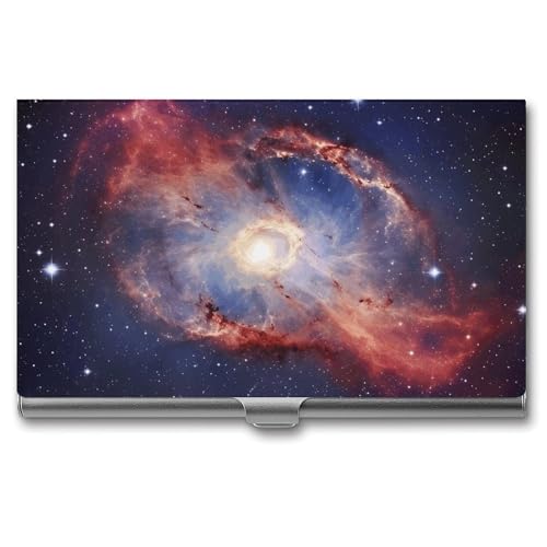 FZQVSGW Visitenkartenhalter, professionelles Visitenkartenetui, Metall, Namenskartenhalter, Kunst, Visitenkarte, Universum, Gala-Organizer, schlanke Tasche, Kartenhalter für Männer und Frauen, von FZQVSGW