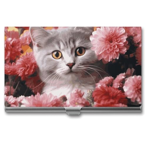 FZQVSGW Visitenkartenhalter Metall Slim Visitenkartenetui Ägyptische Pyramiden Pocket Kartenhalter für Frauen oder Männer Professionelle Geldbörse Namenskartenhalter Schnalle Stil Verschluss, Katze in FZQVSGW Visitenkartenhalter Metall Slim Visitenkartenetui Ägyptische Pyramiden Pocket Kartenhalter für Frauen oder Männer Professionelle Geldbörse Namenskartenhalter Schnalle Stil Verschluss, Katze in von FZQVSGW