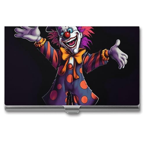 FZQVSGW Visitenkartenhalter Metall Slim Visitenkartenetui Las Vegas Night Pocket Kartenhalter für Frauen oder Männer Professionelle Geldbörse Namenskartenhalter Schnalle Stil Verschluss, Niedlicher von FZQVSGW