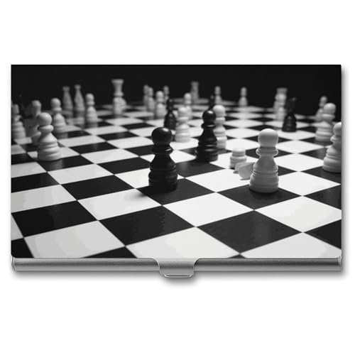 FZQVSGW Visitenkartenhalter Metall Slim Visitenkartenetui Neon Blumen Tasche Kartenhalter für Damen oder Herren Professionelle Geldbörse Namenskartenhalter Schnalle Stil Verschluss, Schwarz-weißes von FZQVSGW