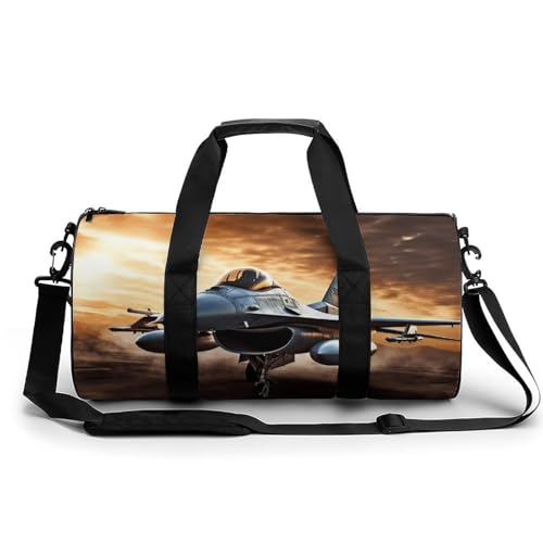 Turnbeutel Reise Falcon Fighter Seesack mit Fach Workout Tasche Übernachtungstasche für Damen Herren, Falcon Fighter, 17.7in/9in/9in von FZQVSGW