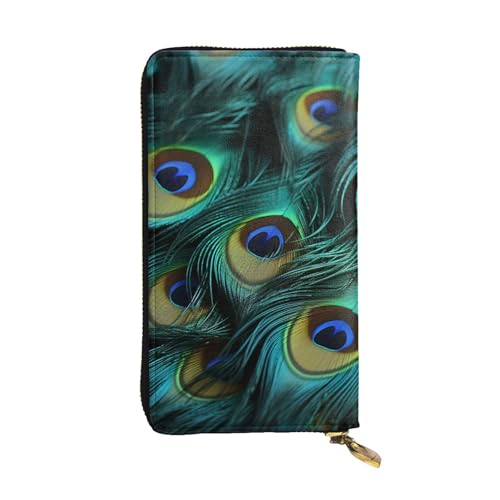 FZQVSLCM Close-Up of Peacock Feathers Leather Wallet for Women Long Coin Purse Ultra Slim Credit Card Holder Bifold Clutch FZQVSLCM Close-Up of Peacock Feathers Leather Wallet for Women Long Coin Purse Ultra Slim Credit Card Holder Bifold Clutch von FZQVSLCM