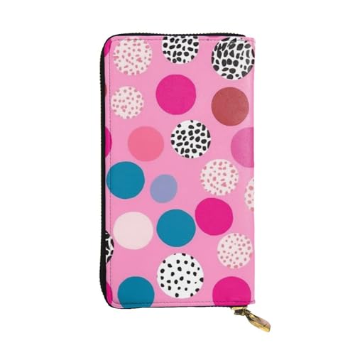FZQVSLCM Crazy Polka Dots Ledergeldbörse für Damen, lange Münzbörse, ultradünn, Kreditkartenhalter, Bifold Clutch FZQVSLCM Crazy Polka Dots Ledergeldbörse für Damen, lange Münzbörse, ultradünn, Kreditkartenhalter, Bifold Clutch von FZQVSLCM