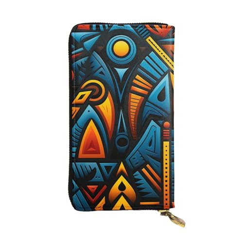 FZQVSLCM Geldbörse aus Leder im afrikanischen Stil, Textilmuster, lange Münzbörse, ultradünn, Kreditkartenhalter, doppelt gefaltete Clutch FZQVSLCM Geldbörse aus Leder im afrikanischen Stil, Textilmuster, lange Münzbörse, ultradünn, Kreditkartenhalter, doppelt gefaltete Clutch von FZQVSLCM