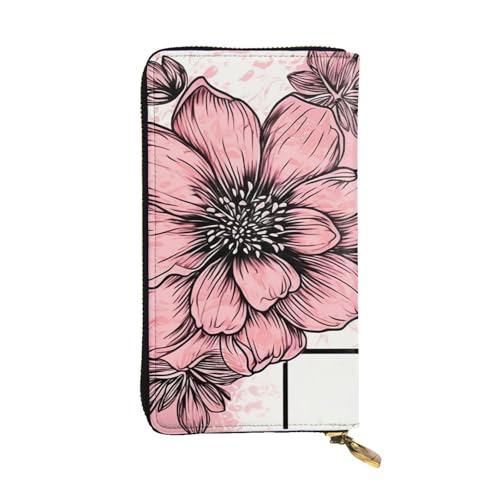 FZQVSLCM Geldbörse aus Leder mit Blumenmuster, lange Münzbörse, ultradünn, Kreditkartenhalter, Bifold Clutch FZQVSLCM Geldbörse aus Leder mit Blumenmuster, lange Münzbörse, ultradünn, Kreditkartenhalter, Bifold Clutch von FZQVSLCM