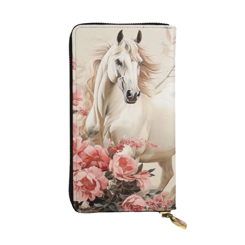 FZQVSLCM Ledergeldbörse für Damen, lange Münzbörse, ultradünn, Kreditkartenhalter, doppelt gefaltet, Clutch von FZQVSLCM