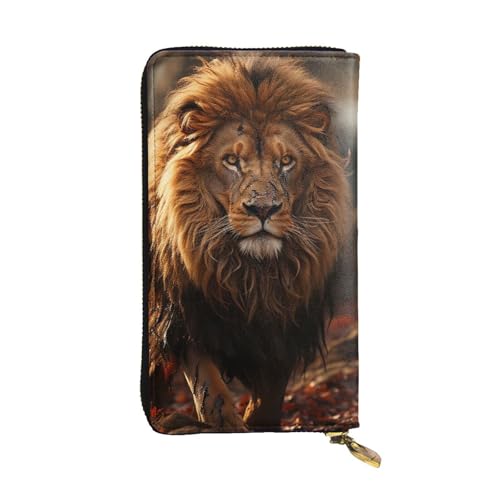FZQVSLCM Ledergeldbörse mit Löwenbild für Damen, lange Münzbörse, ultradünn, Kreditkartenhalter, Bifold Clutch FZQVSLCM Ledergeldbörse mit Löwenbild für Damen, lange Münzbörse, ultradünn, Kreditkartenhalter, Bifold Clutch von FZQVSLCM