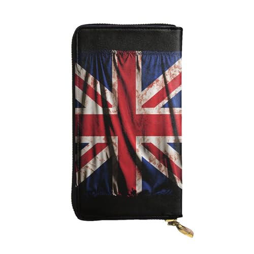 FZQVSLCM Ledergeldbörse mit britischer Flagge auf schwarzem Hintergrund, lange Münzgeldbörse, ultradünn, Kreditkartenhalter, doppelt gefaltete Clutch FZQVSLCM Ledergeldbörse mit britischer Flagge auf schwarzem Hintergrund, lange Münzgeldbörse, ultradünn, Kreditkartenhalter, doppelt gefaltete Clutch von FZQVSLCM