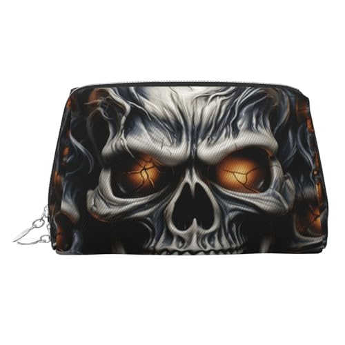 FZQVSLCM Reise-Make-up-Tasche, wasserdichte Make-up-Tasche für Geldbörse, Leder-Kulturbeutel für Damen, Kosmetiktasche, Organizer, coole Make-up-Tasche mit Reißverschluss, Make-up-Tasche für Reisen von FZQVSLCM