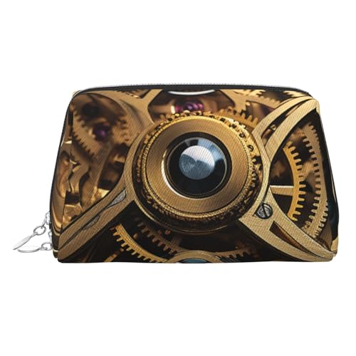 FZQVSLCM Reise-Make-up-Tasche, wasserdichte Make-up-Tasche für Geldbörse, Leder-Kulturbeutel für Damen, Kosmetiktasche, Organizer, coole Steampunk-Ausrüstung, Make-up-Tasche mit Reißverschluss von FZQVSLCM