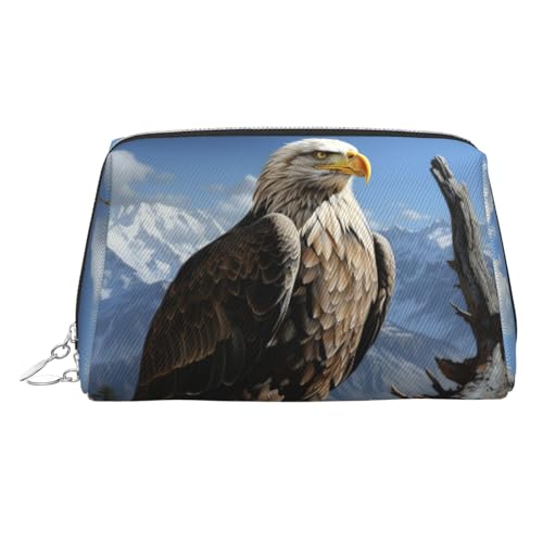 FZQVSLCM Reise-Make-up-Tasche, wasserdichte Make-up-Tasche für Geldbörse, Leder-Kulturtasche für Damen, Kosmetiktasche, Organizer, Make-up-Tasche mit Reißverschluss, Make-up-Tasche für Reisen, silber von FZQVSLCM