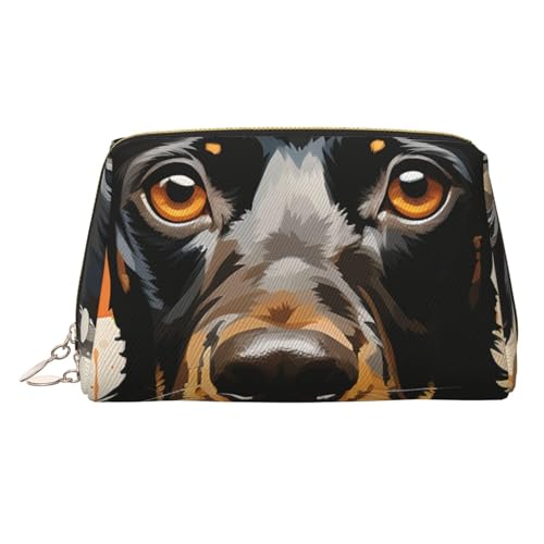 FZQVSLCM Reise-Make-up-Tasche, wasserdichte Make-up-Tasche für Geldbörse, Leder-Kulturtasche für Damen, Kosmetiktasche, Organizer, bunte Punkte und Hunde-Make-up-Tasche mit Reißverschluss FZQVSLCM Reise-Make-up-Tasche, wasserdichte Make-up-Tasche für Geldbörse, Leder-Kulturtasche für Damen, Kosmetiktasche, Organizer, bunte Punkte und Hunde-Make-up-Tasche mit Reißverschluss von FZQVSLCM