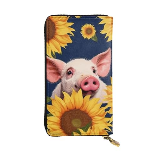 FZQVSLCM Smiling Leather Wallet for Women Long Coin Purse Ultra Slim Credit Card Holder Bifold Clutch von FZQVSLCM