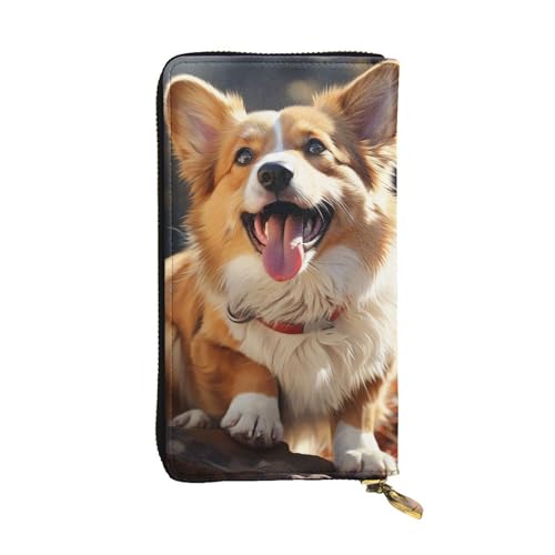 FZQVSLCM Süße Corgi Hunde-Geldbörse aus Leder für Damen, lange Münzbörse, ultradünn, Kreditkartenhalter, Bifold Clutch FZQVSLCM Süße Corgi Hunde-Geldbörse aus Leder für Damen, lange Münzbörse, ultradünn, Kreditkartenhalter, Bifold Clutch von FZQVSLCM