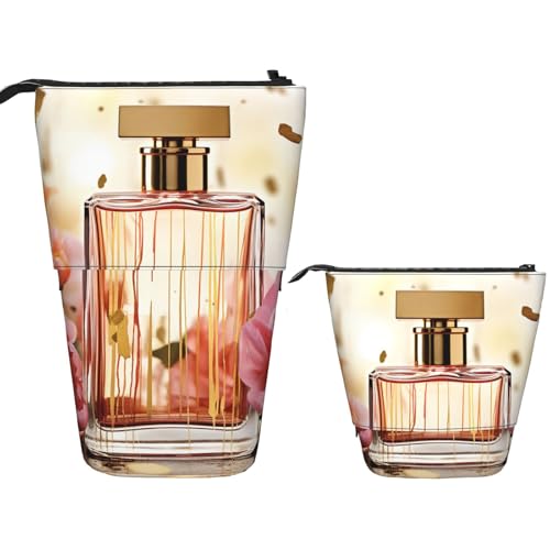 FZQVSLCM Teleskop-Federmäppchen, modisch, Parfüm, Stehender Stifthalter, Pop-Up-Bleistifttasche, niedlich, Kosmetiktasche, Reise-Make-up-Tasche, tragbarer Kulturbeutel für Damen und Herren, Bürobedarf von FZQVSLCM