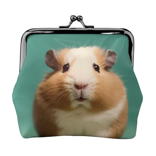 Geldbörse aus Leder für Damen mit Kussverschluss, niedlicher und seltsamer Hamster, Clutch, Mini-Geldbörse Geldbörse aus Leder für Damen mit Kussverschluss, niedlicher und seltsamer Hamster, Clutch, Mini-Geldbörse von FZQVSLCM
