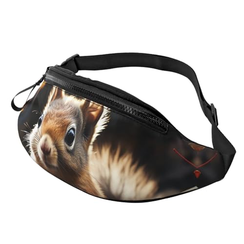 Gürteltasche für Damen und Herren, Schultertasche, Gürteltasche, Bauernhof, Sonnenblume, Crossbody-Tasche, Eichhörnchen im Wald, Einheitsgröße von FZQVSLCM