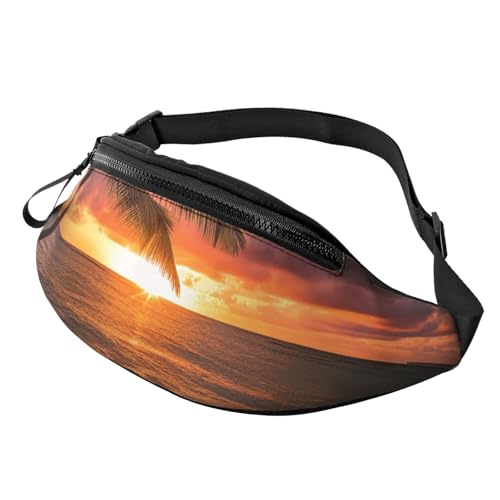 Gürteltasche für Damen und Herren, Schultertasche, Gürteltasche, Bauernhof, Sonnenblume, Crossbody-Tasche, Palme, Sonnenuntergang, Strand, Einheitsgröße von FZQVSLCM
