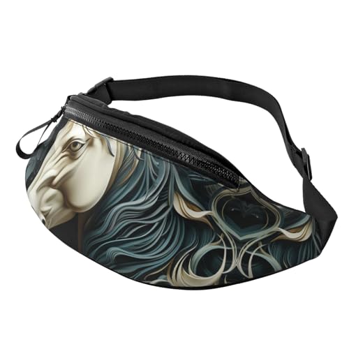 Gürteltasche für Damen und Herren, Schultertasche, Gürteltasche, Pferdemuster, Crossbody-Tasche, Pferdemuster, Einheitsgröße von FZQVSLCM
