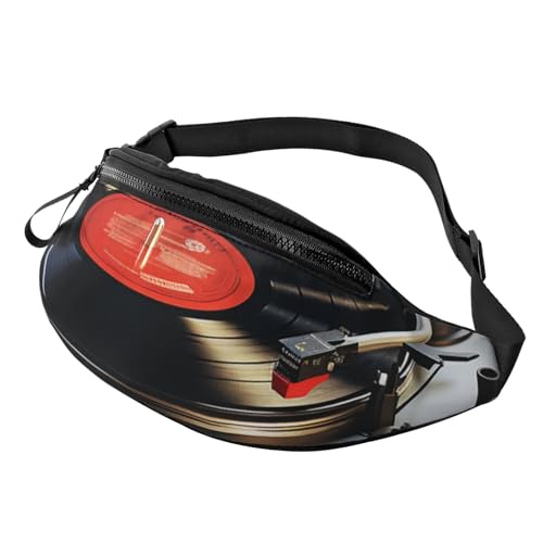 Gürteltasche für Damen und Herren, Schultertasche, Gürteltasche, Sonnenuntergang, Ozean, Strand, Crossbody-Tasche, Plattenspieler, Einheitsgröße von FZQVSLCM