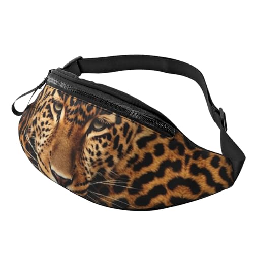 Gürteltasche für Herren und Damen, Schultertasche, Gürteltasche, Eid al-Fitr Halbmond und Sterne, Crossbody-Tasche, Zeigen Sie einen Leoparden, Einheitsgröße von FZQVSLCM