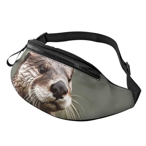 Gürteltasche für Herren und Damen, Schultertasche, Gürteltasche, Frosch, mit Brille, Crossbody-Tasche, Ottertier, Einheitsgröße von FZQVSLCM