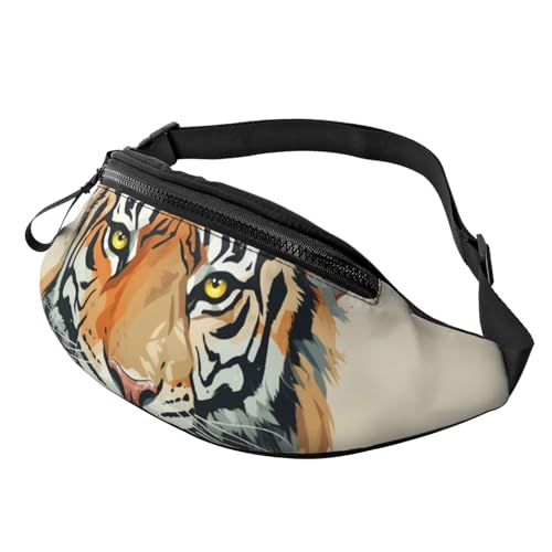 Gürteltasche für Herren und Damen, Schultertasche, Gürteltasche, Jahr des Tigers, Crossbody-Taschen, Jahr des Tigergesichts, Einheitsgröße von FZQVSLCM
