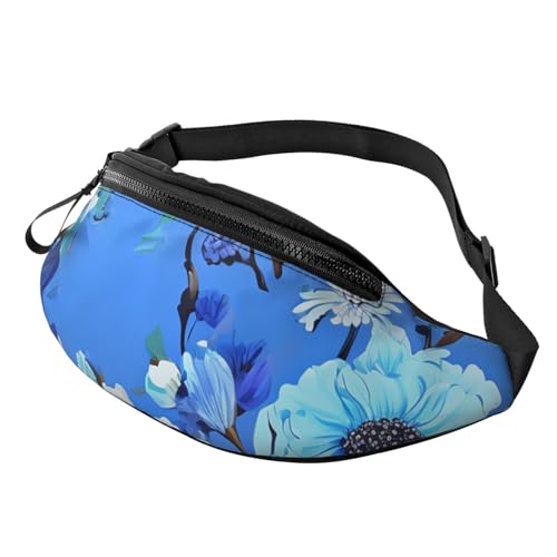 Gürteltasche für Herren und Damen, Schultertasche, Gürteltasche, Unterwasser-Tauchen, Meeresschildkröte, Crossbody-Tasche, blau, blumenmuster, Einheitsgröße von FZQVSLCM