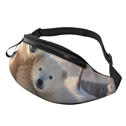 Gürteltasche für Herren und Damen, Schultertasche, Gürteltasche, bunte Libellen, Crossbody-Tasche, Niedliche Eisbären, Einheitsgröße von FZQVSLCM