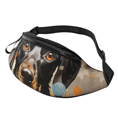 Gürteltasche für Herren und Damen, Schultertasche, Gürteltasche, drei französische Bulldoggen, Crossbody-Taschen, Bunte Punkte und Hund, Einheitsgröße von FZQVSLCM