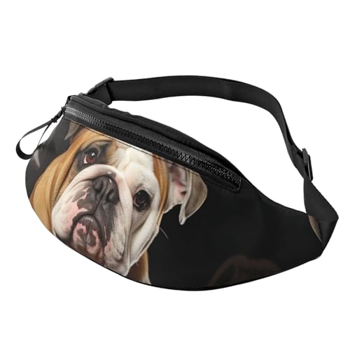 Gürteltasche für Herren und Damen, Schultertasche, Gürteltasche, englische Bulldogge, Crossbody-Tasche, Englische Bulldogge, Einheitsgröße von FZQVSLCM