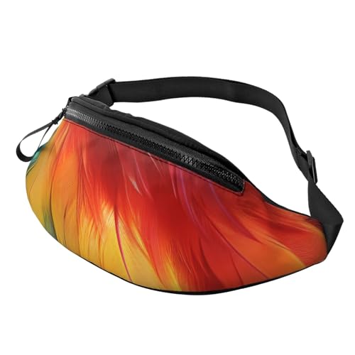 Gürteltasche für Herren und Damen, Schultertasche, Gürteltasche, fantastische Papageienfedern, Crossbody-Tasche, Fantastische Papageienfedern., Einheitsgröße von FZQVSLCM
